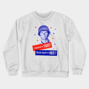 1950s Did You Register To Vote Crewneck Sweatshirt